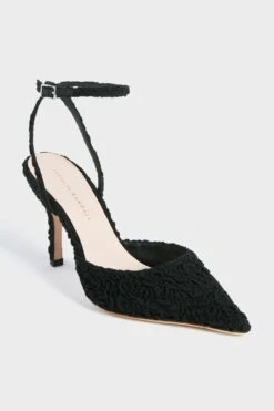 Loeffler Randall Black Puckered Jaden Heels