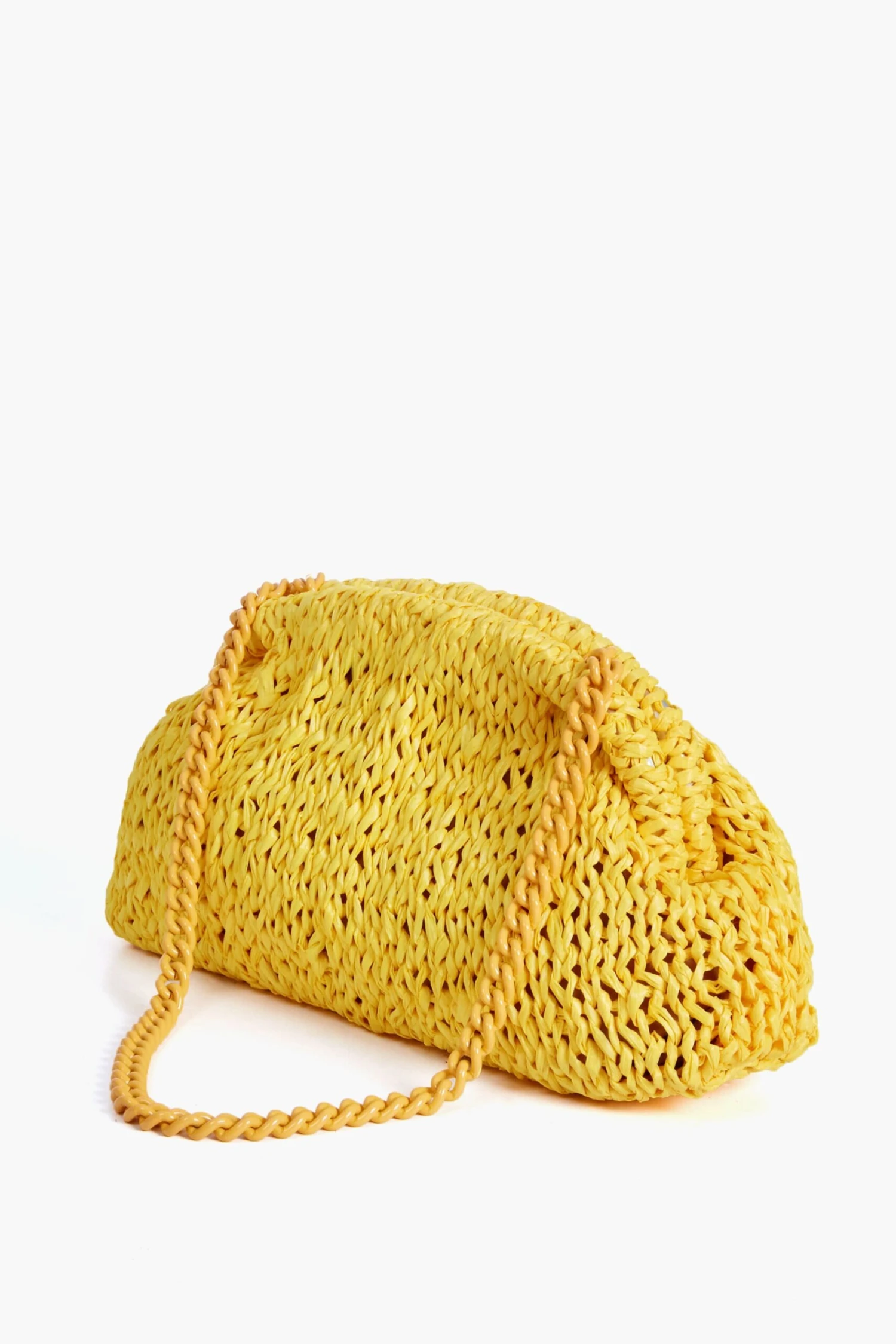 Yellow Raffia Game Clutch 8 Yellow Raffia Game Clutch - Image 6
