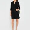 Black Stretch Crepe Royal Shirt Dress -Loeffler Cloth Shop mz6YA2daFlLpz6iXYQ09JFRM2LcHmbdt 1