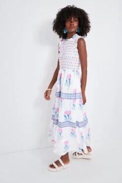 Exclusive Pink Bloom Sleeveless Smocked Maxi Dress -Loeffler Cloth Shop n2myyqTSW5SLAaOXhwSYkzIYtcQ6tEay 1