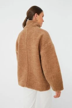 Ganni Tiger's Eye Boucle Wool Drop Shoulder Jacket -Loeffler Cloth Shop nbsRJKAQAav3wS3E5hd7n57yMCS431Qk 1