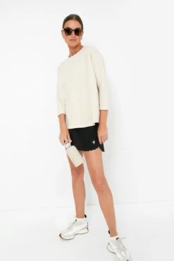Reversible Heathered Ivory Ally Swing Sweatshirt -Loeffler Cloth Shop nc7YSY9zAYeOnyHJYb3BR88EHc5KLexe 1