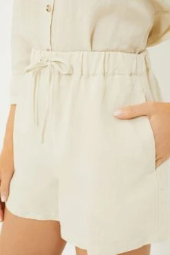 Sandshell Air Linen Elastic Drawstring Shorts -Loeffler Cloth Shop ncDstno3iyCpRIfArDrY71qAPBMBXHzZ 1