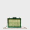 Emerald Swirl Cane Acrylic Clutch