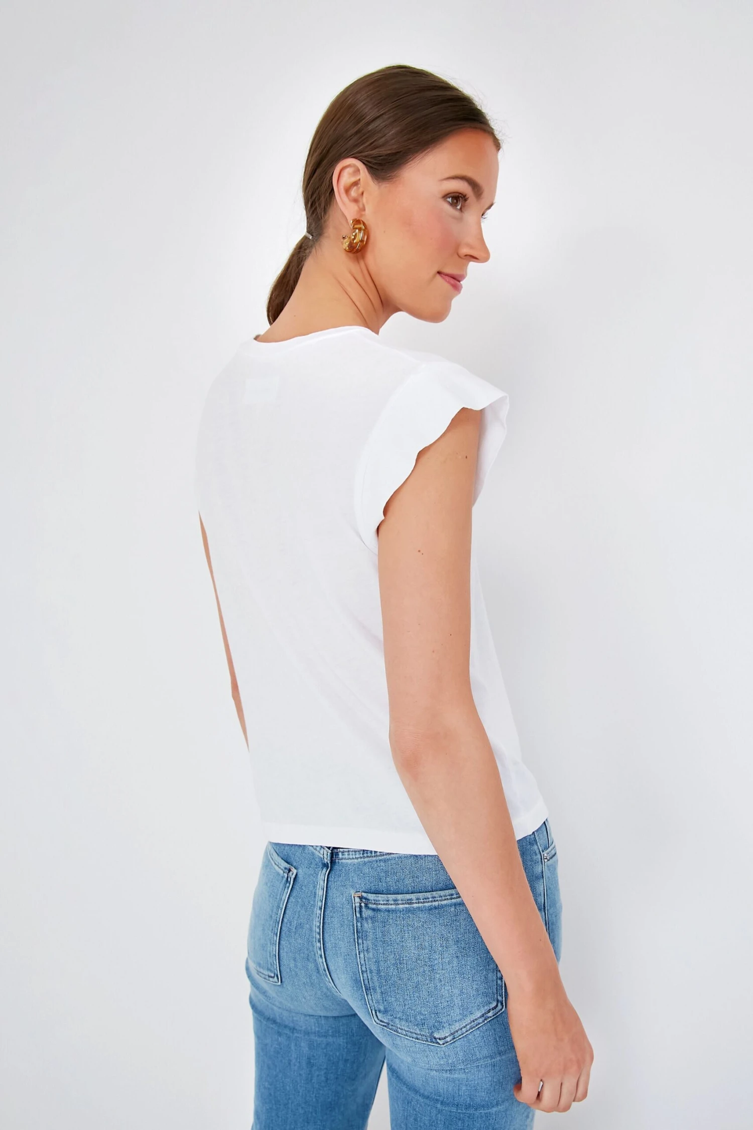 True White The Peak Shoulder Tee 6 True White The Peak Shoulder Tee - Image 4
