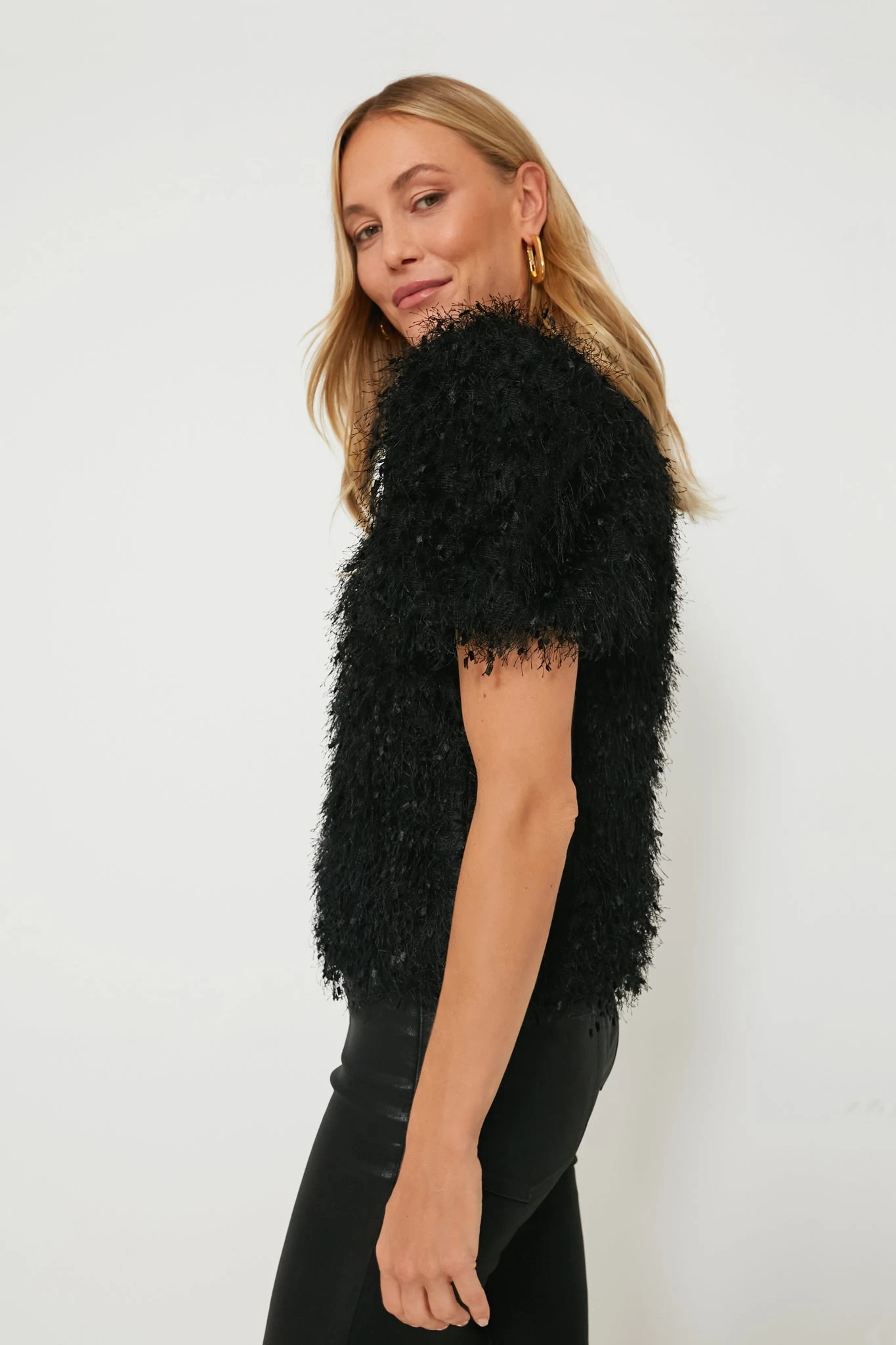 Black Textured Hazel Blouse 5 Black Textured Hazel Blouse - Image 3