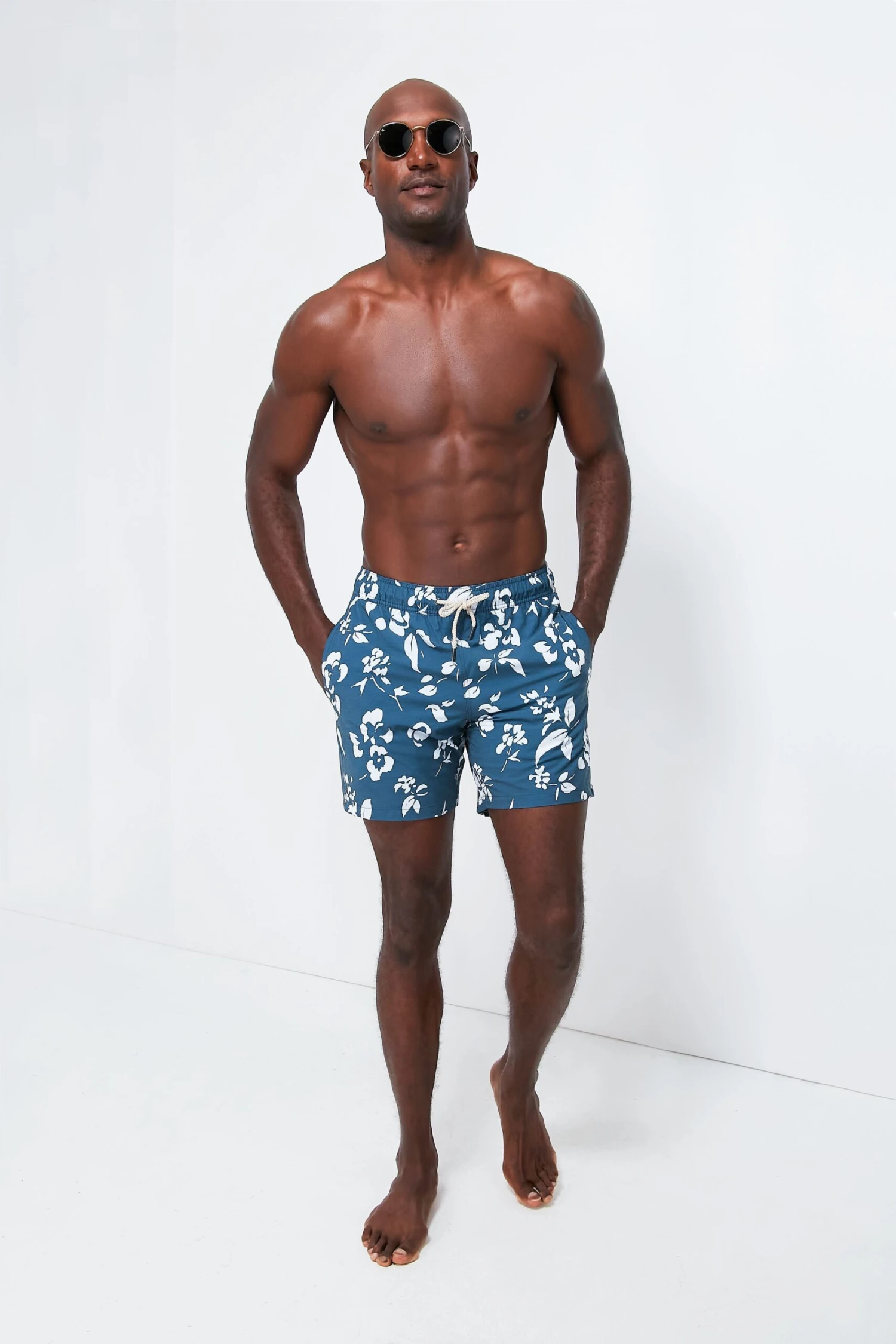Navy Floral Bayberry Trunks 8 Navy Floral Bayberry Trunks - Image 6