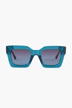 Deep Aqua Blue Gradient Dani Sunglasses