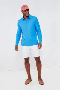 French Blue Jacquard Long Sleeve Range Polo -Loeffler Cloth Shop pEWudzmF5q3B4Bh10kE9Ci8tUBVd5W9E 1