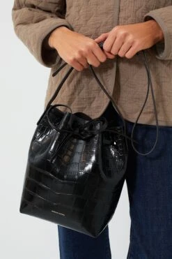 Mansur Gavriel Chocolate Croc Mini Bucket -Loeffler Cloth Shop pIJXE03aMPRoOrVUp9LA9ZTcE2W7o1Si 1