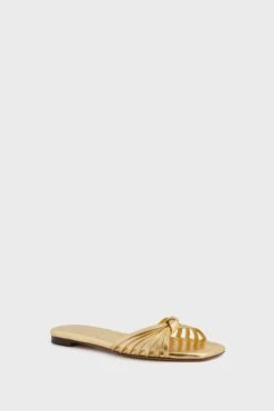 Loeffler Randall Gold Metallic Izzie Sandals