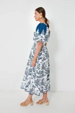Blue Toile Reynolds Midi Dress -Loeffler Cloth Shop pSwXT17KlpJTU8xlUITDC2Qsz72K39aR 1