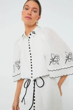 Alba Black Gabriella Silk Linen Shirt