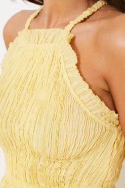 Yellow Cole Smocked Ramie Midi Dress -Loeffler Cloth Shop q05tSmWLu25CZJJvqcIpCqryY1lMUnYg 1