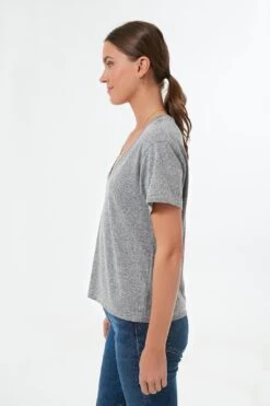 Heather Grey V Neck Tee -Loeffler Cloth Shop q48ZKTpNLTSHrnKYFoAQnbDO1eaYRJun 1