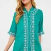 Embroidered Linen Montauk Lounge Shirt -Loeffler Cloth Shop qAvfeKohfZy3UQ0ENrHuavOy9KjMSdWZ 1