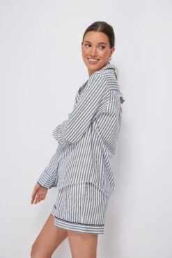 Women's Navy French Ticking Long Sleeve Short Set 10 Women's Navy French Ticking Long Sleeve Short Set -Loeffler Cloth Shop qDXOXcLfCcZBd6WzN313WjfmVEtk4jLO 1