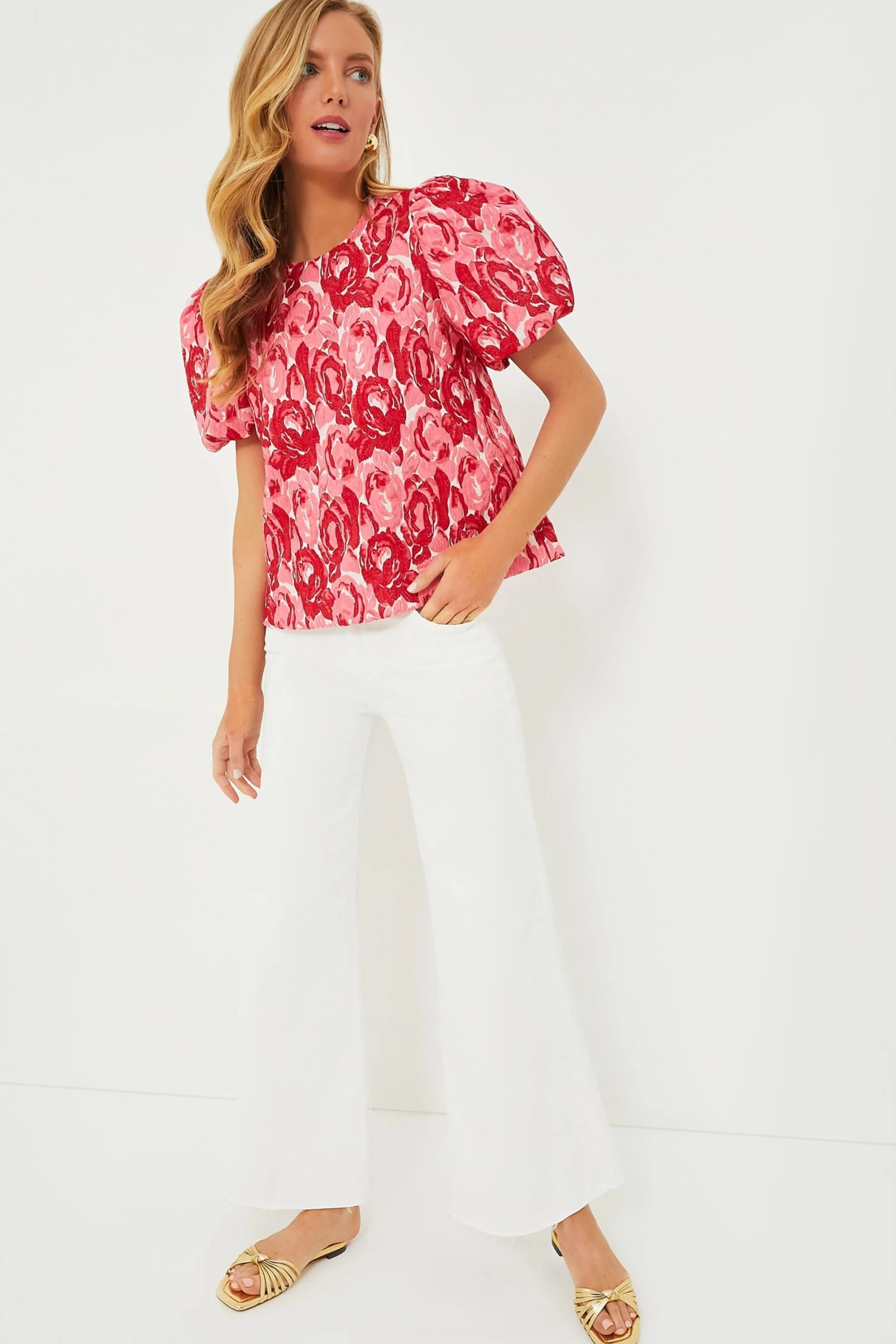 Rose Jacquard Lyla Blouse 4 Rose Jacquard Lyla Blouse - Image 2