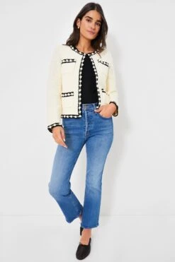 Cream And Black Russell Sweater