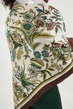 Sharp Floral Medium Silk Scarf -Loeffler Cloth Shop qbcZIJteSEff2GLGmZvOkHTLSw7cXiP6 1