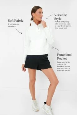 White Snap Neck Bailey Pullover -Loeffler Cloth Shop qcsFkDDIc1nP652Ow2wYX8X9QYH4Qmrr 1