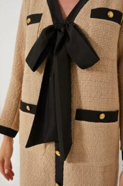 Tan Coco Tweed Bow Dress -Loeffler Cloth Shop r4m5BcGjYm9FoQAIMdy89zuAKdgXm2Lk 1