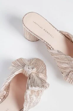 Loeffler Randall Champagne Shimmer Lame Emilia Pleated Knot Mules 9 Loeffler Randall Champagne Shimmer Lame Emilia Pleated Knot Mules -Loeffler Cloth Shop rsVw1kJqHBI2LN0mLjnI0mzjBg1H2MOR 1