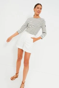 Ecru Twill Pleated Short -Loeffler Cloth Shop s19eCHHj7dcuBL0i78nLIyfs0zWcAwjl 1