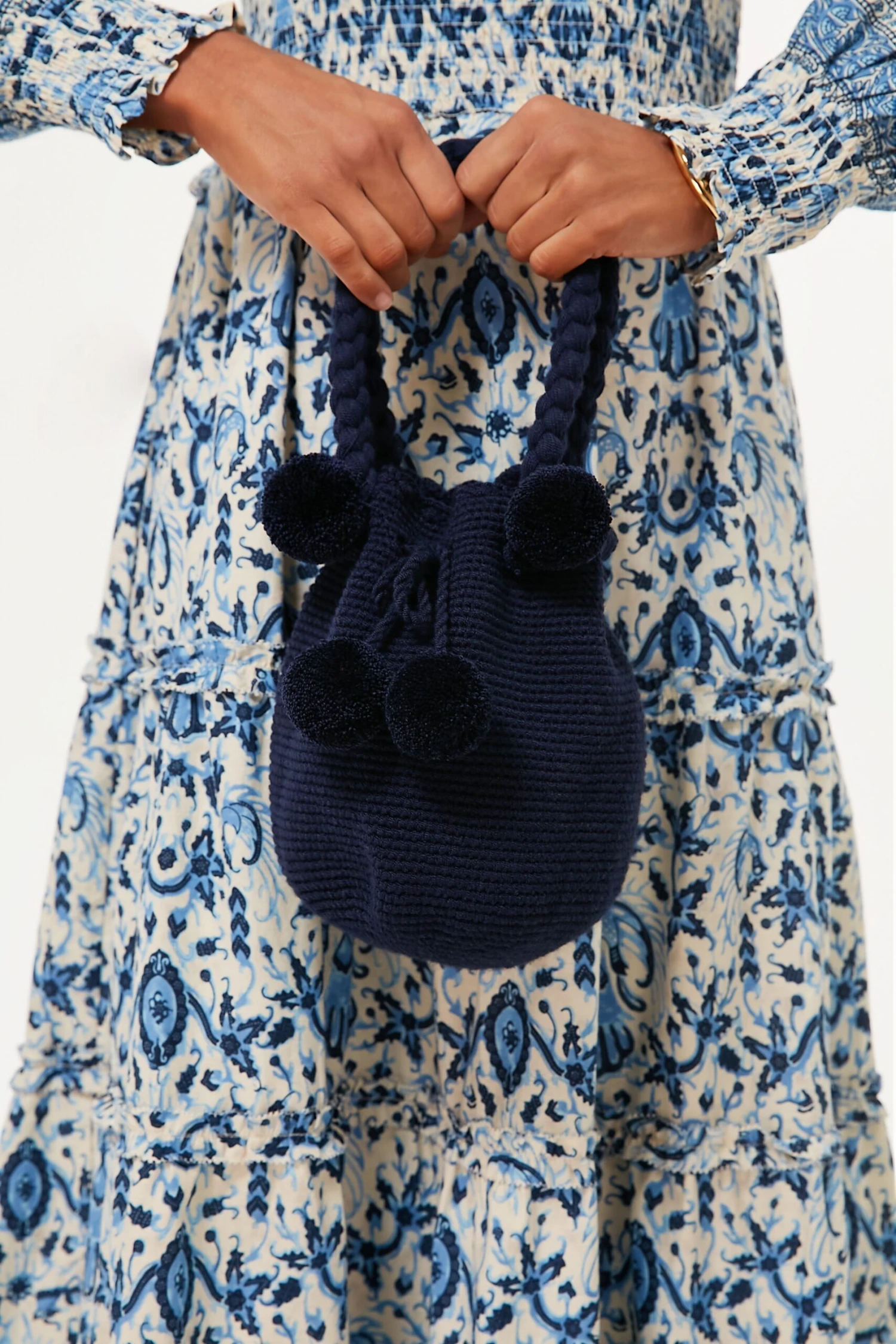 Navy Mini Tassel Bag 4 Navy Mini Tassel Bag - Image 2