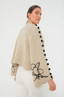 Stone Black Adele Wool Embroidered Knit -Loeffler Cloth Shop sS4LRD8a1fhk0F7hc46cIhJa5zC6zy0r 1