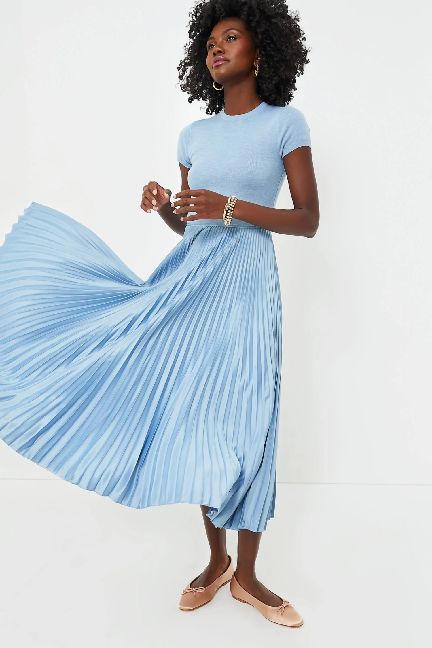 Rose Satin Bodil Flats 4 Rose Satin Bodil Flats - Image 2