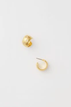 Starry Night Gold Huggie Earrings