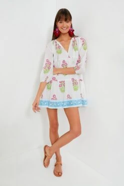 Exclusive Hot Pink Floral With Blue Edge Dali Dress -Loeffler Cloth Shop tKZ75khRIGhUrbnc5Id16I9oQ57LavQ7 1