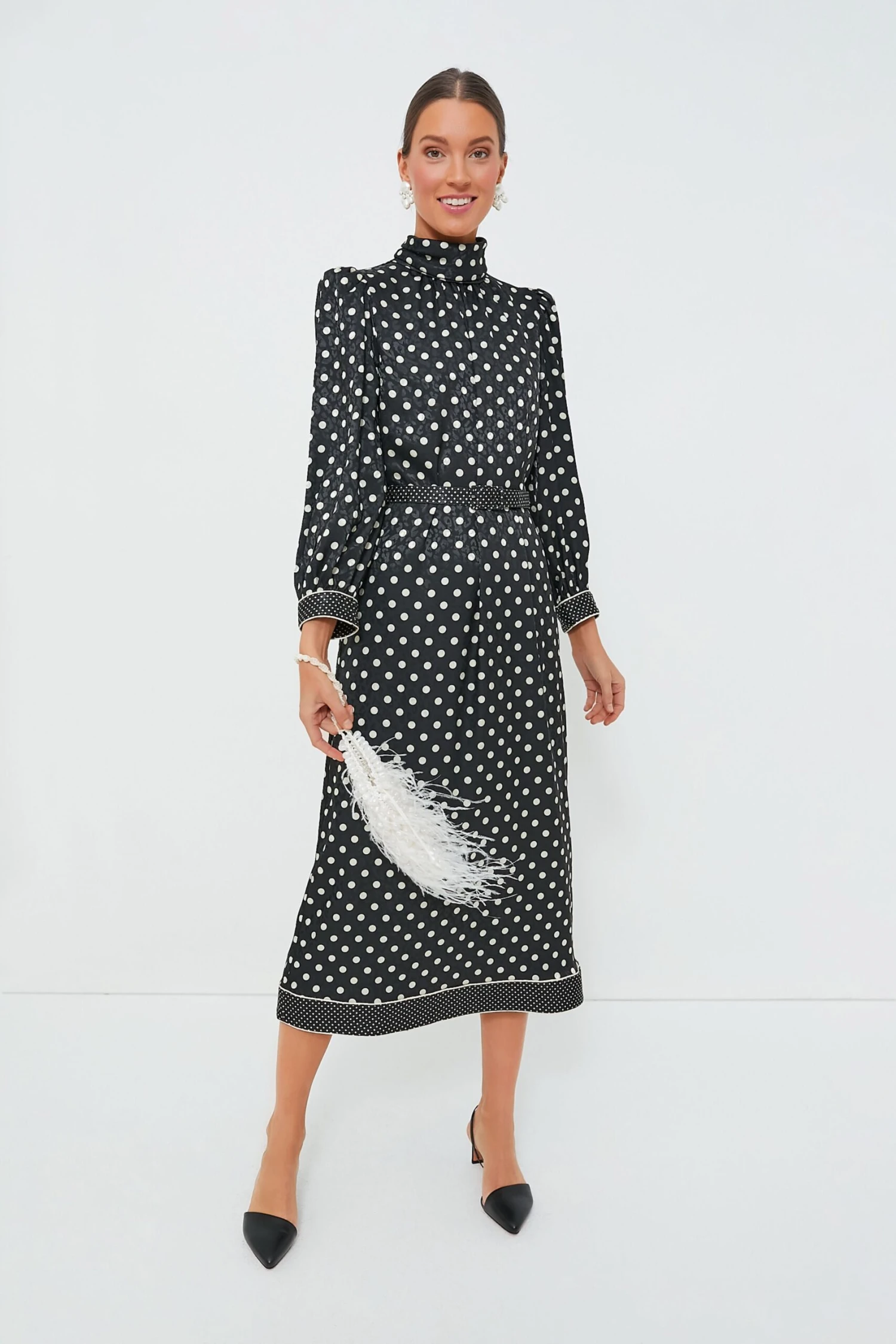 Black Polka Dot Faven Dress 4 Black Polka Dot Faven Dress - Image 2