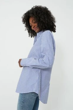 Blue And White Stripe Boyfriend Shirt -Loeffler Cloth Shop tir2aooOB9uFriNzIjN6l70gXj8Ni3dV 1