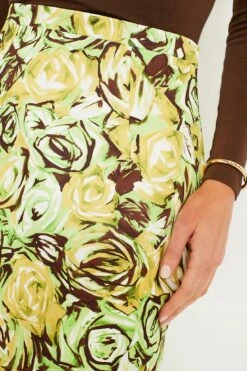 Green And Lemon Abstract Roses Lorelei Twill Skirt -Loeffler Cloth Shop u1TIcBXgJiBKIfHceDGMiXLvti8hz9sl 1
