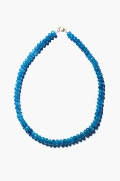Peacock Blue Angelite Candy Necklace