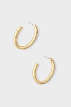 Classic Gold Oval Hoops
