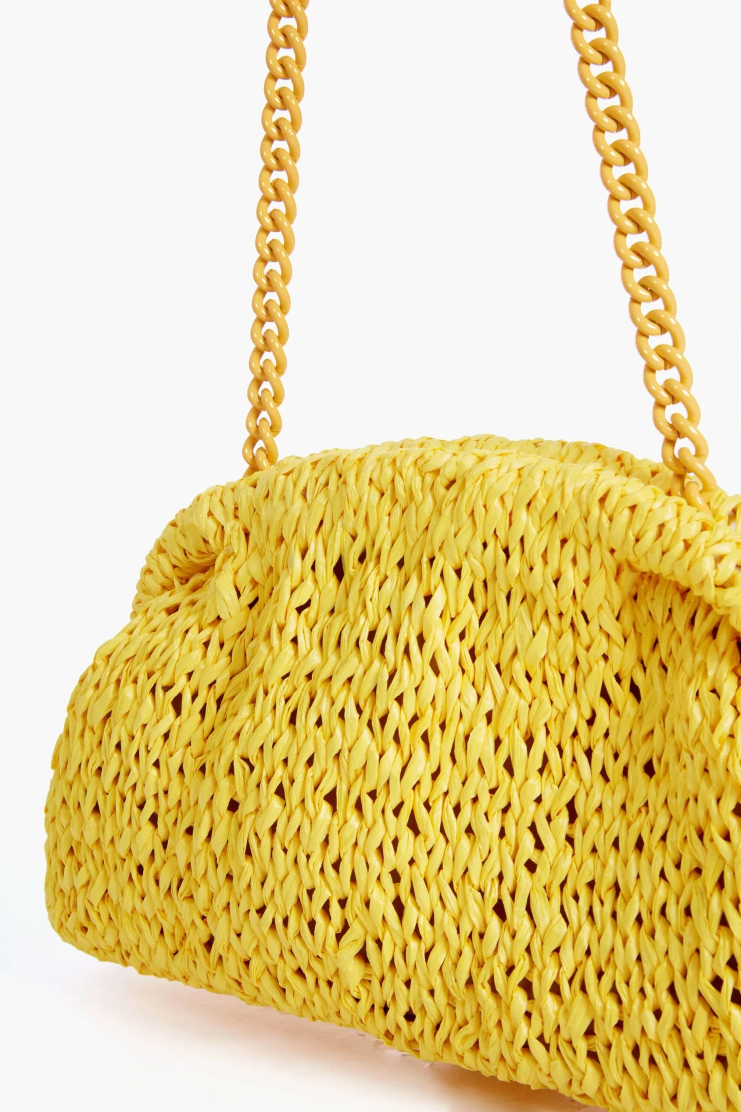 Yellow Raffia Game Clutch 7 Yellow Raffia Game Clutch - Image 5