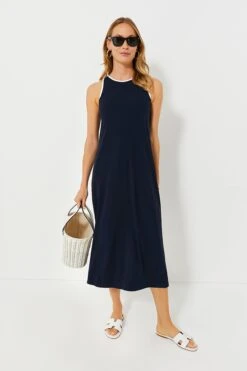 Navy Tori Racerback Dress