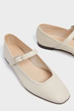 Ecru Leather Ballet Mary Janes -Loeffler Cloth Shop ucXyUGK8zO4mzPzD8D9aZJA9Dna3J1tc 1