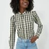 Forest Gingham Puffed Shoulder Shirt -Loeffler Cloth Shop unx671sCxJiCLieEI0iQUiFYQBmhbmyI 1