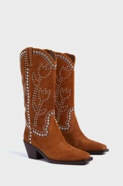 Loeffler Randall Cacao Suede With Silver Studs Wilder Boots -Loeffler Cloth Shop uxHCvyrd8rSzEknJEOG51bLrswHXLBkH 1