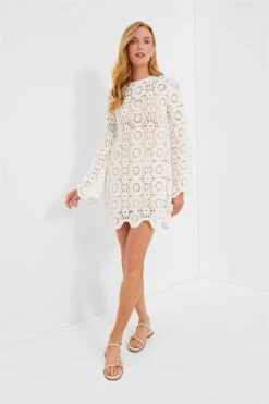 White Lakshmi Embroidery Longsleeve Tunic Dress -Loeffler Cloth Shop vBVORa7pZEvUGmW4tRjlx5vPgpkILCwB 1