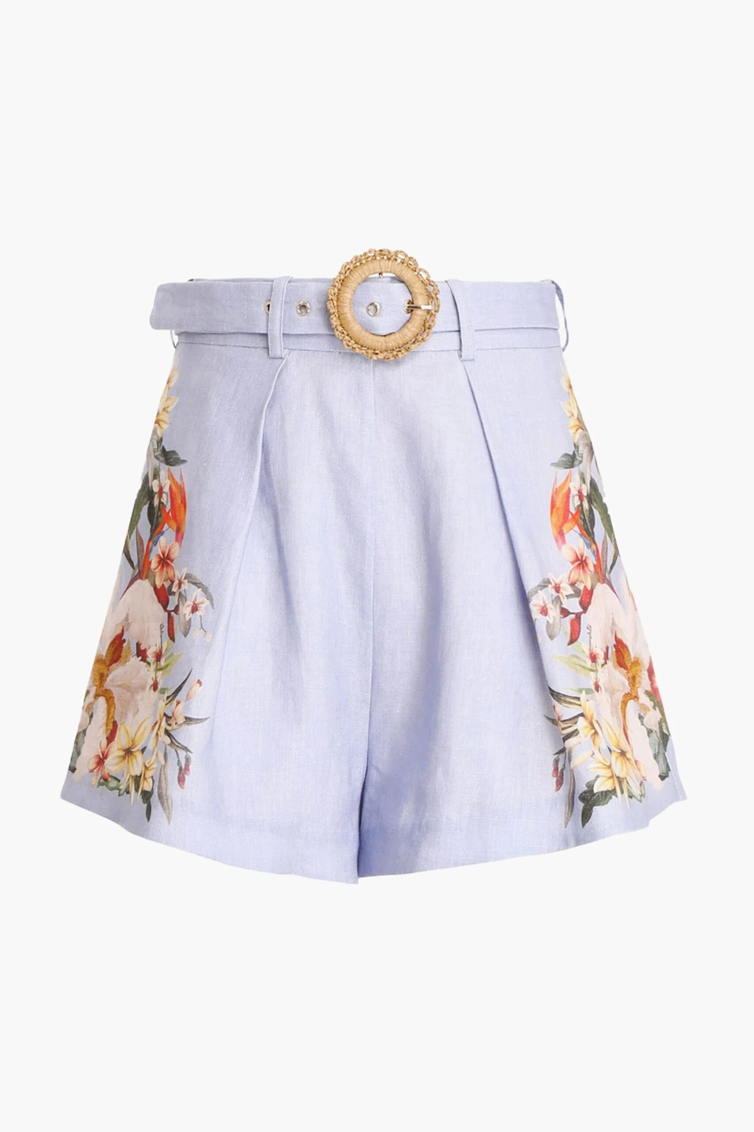 Zimmermann Blue Palm Lexi Tuck Short 3 Zimmermann Blue Palm Lexi Tuck Short