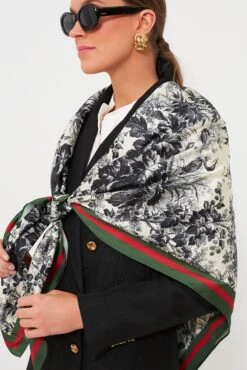 Noir Cypress Toile Scarf -Loeffler Cloth Shop vi9AEygRUKliP2hIk9CiUwncDriKSrhr 1