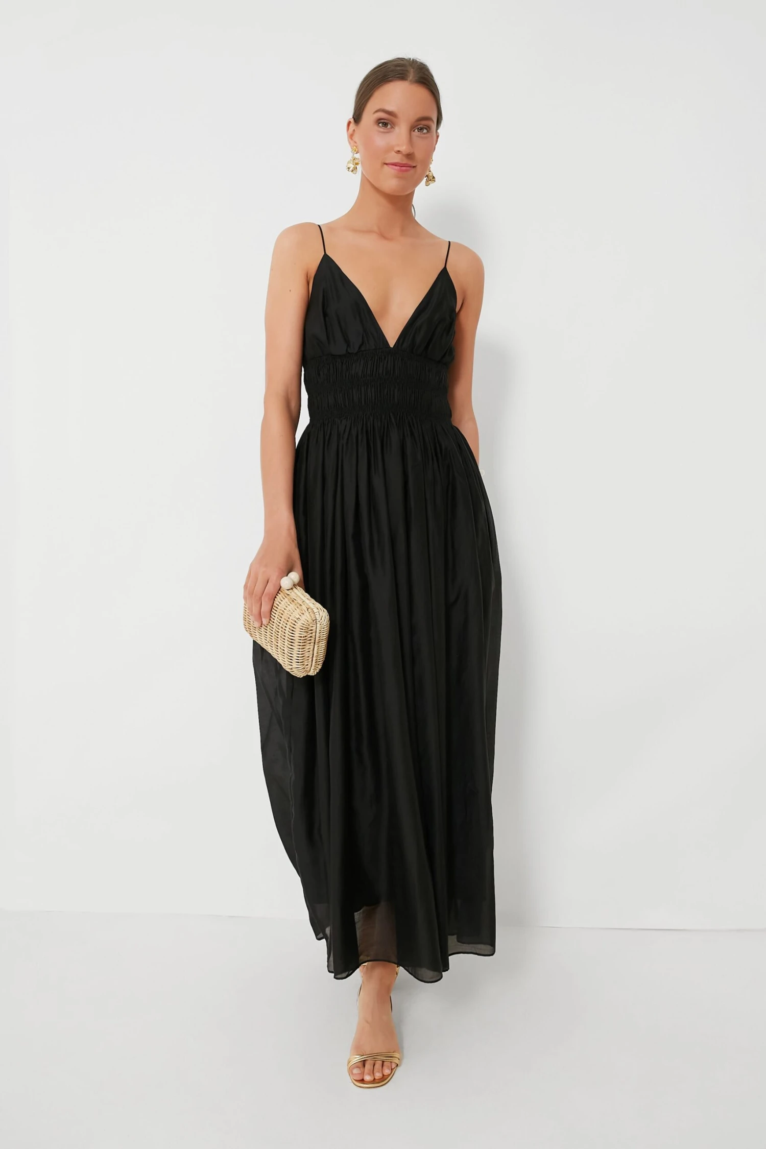 Black Sleeveless V-Neck Maxi Dress 4 Black Sleeveless V-Neck Maxi Dress - Image 2