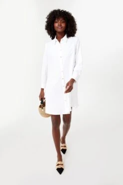 White Oxford Harris Shirt Dress