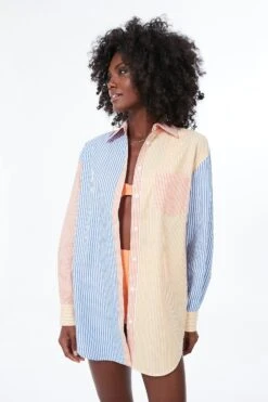 Solid & Striped Pacific Blue Stripe Oxford Tunic -Loeffler Cloth Shop wsqifoBdaijn68P9BIz8KAQhlOjnRBVC 1