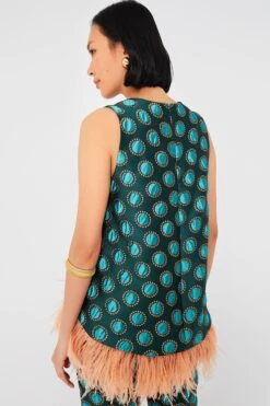 Jacquard Winter Sun La Scala Top With Feathers -Loeffler Cloth Shop xJhbzwATzddNrtK7BRtEAegRE8Dmd1oe 1